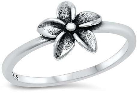 Joyara Sterling Silber 925 Plumeria Ring