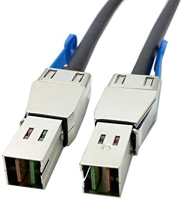 CY Cable externo Mini SAS HD SFF-8644 a Mini SAS de alta densidad HD SFF-8644 para servidor de datos, 50 cm, 12 Gbps