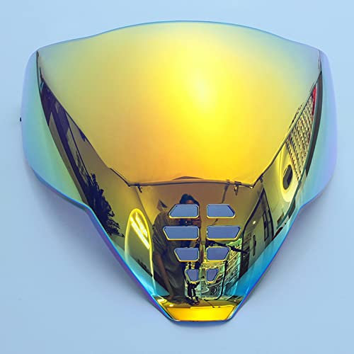 DXDRT Helmvisiere für ICON Airflite Visier Faceshield Windschutzscheibe Sonnenschutz Uv-Cut Motorrad Windschutzscheibe Sonnenschutz Objektiv Ersatz Moto Helm Zubehör,All Gold