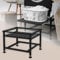 ML-Design Base per Lavatrice Asciugatrice Frigorifero con Ripiano Estraibile 62,5x53,5x45 cm in Acciaio Nero max. 150 kg Piedistallo Supporto Rialzato Protettivo per Elettrodomestici Carichi Pesanti