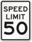 Panneau d'avertissement Speed Limit 50 MPH Panneau routier en métal 30,5 x 20,3 cm