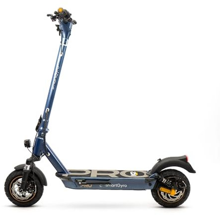 smartGyro K2 PRO Blue - Patinete eléctrico de 48V 1000W, 15.000 mAh, Suspensiones Delanteras y Traseras, Display Multifunción, Ruedas de 10 Neumáticas (Black 1000w 15Ah)