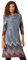 Roman Originals Cowl Neck Dress for Women UK - Ladies Button Detail Shift Work Office Autumn Winter Knee Length Casual 3/4 Full Length Sleeve Round High Warm Neckline - Dark Red Grey - Size 18