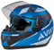 Integralhelm Mit Sonnenblende Matt Helm Motorradhelm Blau-Weiß S Quad Klapphelm