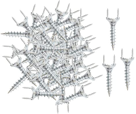 50x Double Ended Screw Dowel Screw Seamless Nails Self Tapping Special Nails for Baseboard, 2.5mm