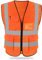 HYCOPROT Sicherheitswesten Warnweste Hohe Sichtbarkeit Reflektierendes Weste Executive Manager Jacke Zip 2 Band Brace (Orange-mesh, 3XL)