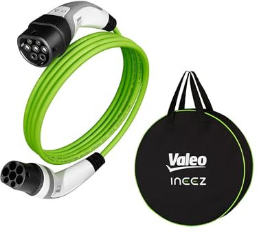 VALEO Ineez - 652102 - Ladekabel für Elektro- oder Plug-in-Hybrid-Fahrzeuge mit Transporttasche - Typ 2 auf Typ 2-3,7 kW - 5 Meter