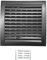 H&C VENT Grille Aeration 190x190mm Ø 125mm Noir avec Curseur Moustiquaire │ Evacuation Caches Tuyau Ventilateur │ d'Extraction Ventialtion │ Exterieur Interieur │ Gaine Cache Extracteur d'air VMC