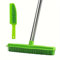 Rubber Broom and Pet Hair Brush Set,Soft Rubber Push Broom with Long Handle, Fur Remover Broom with Squeegee, Pet Hair Removal Broom and Brush Use for Carpet Cat Dog