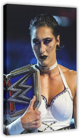 doegka Wrestler Rhea Ripley All-White Gear WWE Backlash 2023 Championship Art-Deco-Poster auf Leinwand, Schlafzimmer, Dekoration, Landschaft, Büro, Raumdekoration, Geschenk, 20 x 30 cm