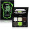 Afflano Smokey Grün Lidschatten Palette, Gothic Rauchige Augen Make-up Lidschatten Palette mit Spiegel, Cyber Grün Schwarz Weiß Grau Hochpigmentiert Langanhaltend, für Mädchen Frauen Halloween Makeup