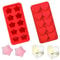 Bekecidi 2 Pack Ice Cube Trays Soft Silicone Ice Moulds Star Heart Shaped Ice Cube Moulds Easy to Remove Ice Cube Tray for Whisky, Cocktails, Beer and Drinks (Red)