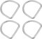 PATIKIL 1.4 Metall D-Ringe, 4 Stück 304 Edelstahl D-Ring Geschweißte Solide Dee Ringe DIY Zubehör für Gürtel Nähen Hundehalsbänder Gurtbänder, 3x30mm