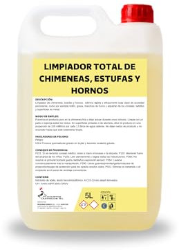 Limpiador Potente Para Chimeneas, Estufas y Hornos, Elimina Hollín Y Grasa, 5 Litros