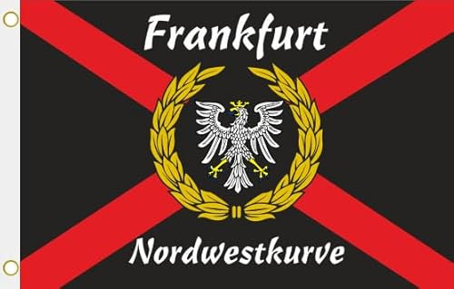 U24 Flagge Fahne Frankfurt Nordwestkurve schwarz Hissflagge 90 x 150 cm