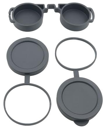 WELWIK Optical Binocular Cap 50mm Objective Lens Cap Black Rubber Waterproof Binoculars Protective Cover for Compact Binoculars