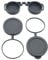 WELWIK Optical Binocular Cap 50mm Objective Lens Cap Black Rubber Waterproof Binoculars Protective Cover for Compact Binoculars
