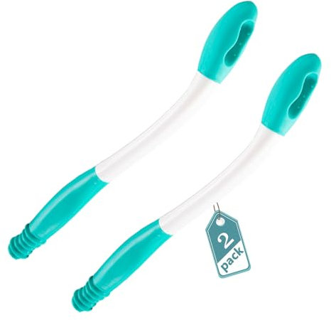 2 PiecesToilet Aids for Wiping - 15.7 Long Reach Comfort Butt Wiper Tools - Bathroom Bottom Buddy Wiping Self Assist for Disabled,Elderly,Pregnant,Overweight People and Back Surgery Recovery
