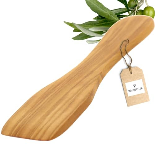 HOFMEISTER® Raclette Schaber Olivenholz - Robuster Holzschaber für Käse, Grill & Fondue - Nachhaltiges Küchenutensil, Geschenkidee für Raclette-Liebhaber, 13 cm