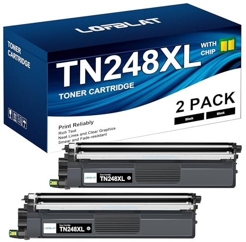 TN248XL TN-248XLBK TN-248BK Toner Ersatz für Brother TN248XL Schwarz Toner für Brother MFC-L3760CDW MFC-L3740CDW Toner Schwarz DCP-L3560CDW HL-L3240CDW MFC-L8390CDW DCP-L3555CDW (2 Schwarz)