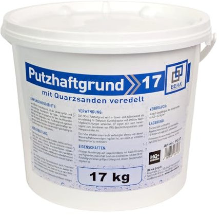 BEHA Putzhaftgrund PG17 Quarzsand Grundierung Putzgrund 17kg Quarzgrund Voranstrich