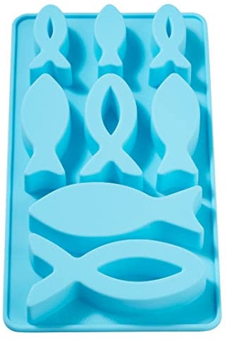 Hobbyfun Gießform Fische 8 Stück versch. Größe lebensmittelecht, aus Silikon