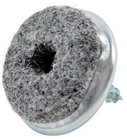 haggiy Filzgleiter - Parkettgleiter zum Schrauben vernickelt, rund 20 mm (20 Stück)