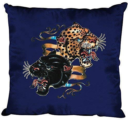 Dekokissen mit Print - Leopard und Panther - Größe ca. 40 x 40 cm K12669 Farbe Navy