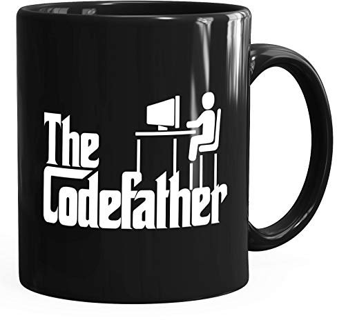 MoonWorks® Kaffee-Tasse The Codefather Programmierer IT Informatiker Coder Geschenk-Tasse schwarz unisize