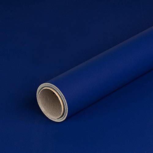 Geschenkpapier Blau und Silber zweiseitig, Geburtstagspapier, 0,7 x 10 m