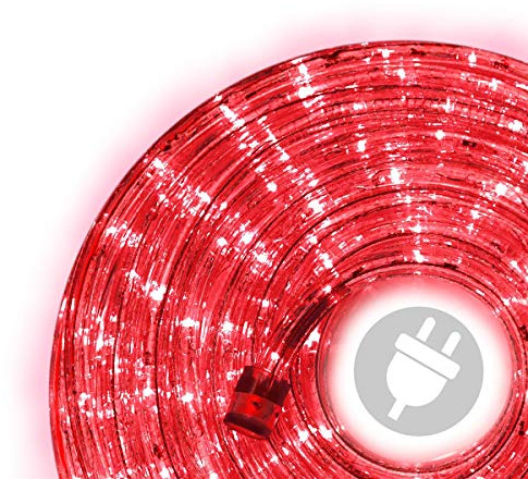 Nipach 10m 240 LED Lichterschlauch Lichtschlauch rot - Innen- und Außenbereich