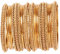 Touchstone Goldener Armband-Kollektion indischer Bollywood Stunning Stil Expressive gelb Strass Designerschmuck Armband-Armbänder Set von 12 in der Antike Goldton für Frauen.