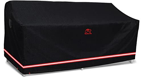 Turtle Life Gartensofa Abdeckung, Gartenbank Abdeckung Wasserdicht für 2-3 Sitzer Gartensofa, Gartensofa Abdeckung kein Verblassen innerhalb von 2 Jahren, schwarz 152 x 89 x 89CM