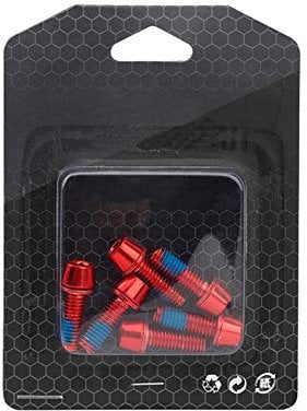 CYNDIE 6pcs M6*18mm M6*20mm Bolt for Disc Brake Caliper Clamp MTB Bike Bicycle Screw Crank Lock Bolts For Road Red