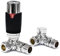 Adept Technology TRV c/w Lockshield and Modern Valves Head Kit (15mm x 1/2) Choice of Colours and Sizes (Corner, Black)