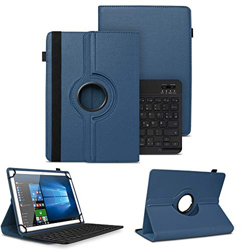 Schutzhülle kompatibel für Für PEAQ PET 10980-F628E 10.95 Zoll Tasche Tablet Schutz Hülle Kunstleder Bluetooth Tastatur QWERTZ 360 Drehbar Cover Keyboard Case