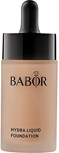 BABOR MAKE UP Hydra Liquid Foundation, flüssige Foundation mit mittlerer Deckkraft, für trockene Haut, enthält feuchtigkeitsspendendes Serum, 30 ml