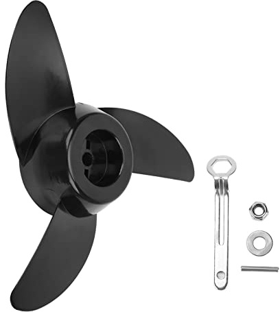 Aramox Prler Boot Bootsmotor Prler, Elektrischer Außenbordprler Kit 3 Blätter Kunststoff Austausch des Außenbordprlers für 28lb 36lb 46lb 12V 24V Trolling Motors Zubehör