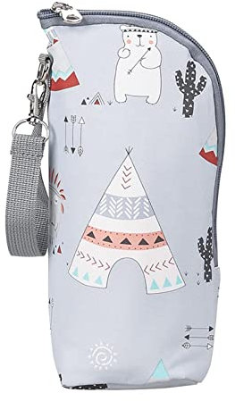 Isolierte Flaschentaschen, Oxford Tuch Wasser Milchflaschen Kühltaschen, Baby Babyflasche Thermotaschen mit Aufhängeband, Flaschenaufbewahrungstasche mit warmem Futter, für Kinderwagen Reisen im Freie
