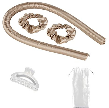 EXTLEZSA No Heat Silk Curls Stirnband, StirnbandS Chaumstoff Lockenwickler, DIY Hair Styling Kit, Heatless Curling Ribbon,Weiches Haarband Lockenwickler Haarstyling Werkzeuge für Lange (Color : A3)