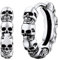 FaithHeart Creolen Ohrstecker für Herren Jungen Punk Gotik Totenkopf Ohrring Piercing Kreolen Ohrschmuck mit Geschenkebox für Weihnachten Halloween