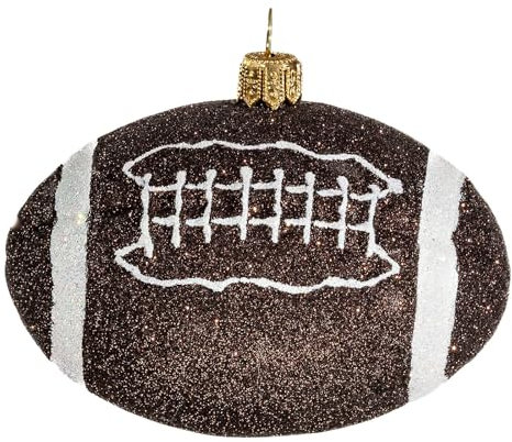 Holyart Amerikanischer Football, Weihnachtsbaumschmuck aus mundgeblasenem Glas