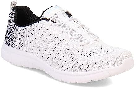 Skechers Virtue, Zapatillas Mujer, Blanco y Negro, 37 EU