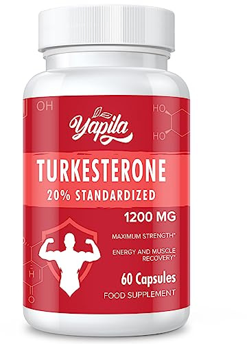 Turkesterone Supplement 1200 mg,60 Capsules | Standardized to 20% Turkesterone; High-Potency Ajuga Turkestanica Extract; Vegan Formula