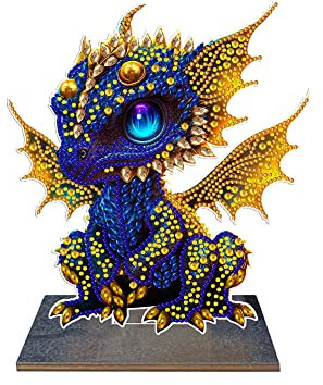 Demiawaking Diamond Painting Drachen Deko DIY Diamant Malerei Tischdeko Ornamente Geschenke (Drachen B)