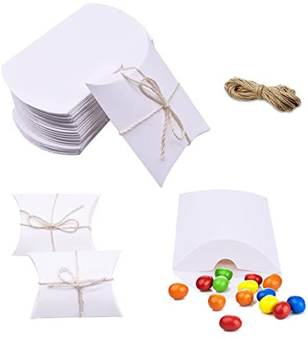 100 Stück Klein Geschenkschachtel Kraftpapier, Kraftpapier Tüten Geschenkbox, Jahrgang Kraft Papier Geschenkbox, Vintage Geschenkkarton Klein, Kraft Papier Geschenk Box für Weihnachten, Süßigkeiten