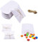 100 Stück Klein Geschenkschachtel Kraftpapier, Kraftpapier Tüten Geschenkbox, Jahrgang Kraft Papier Geschenkbox, Vintage Geschenkkarton Klein, Kraft Papier Geschenk Box für Weihnachten, Süßigkeiten