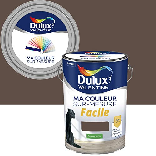 Ma Couleur Sur-mesure par Dulux Valentine – Peinture Intérieure Murs, Plafonds, Boiseries - Facile à appliquer - Satin Wengé 5 L
