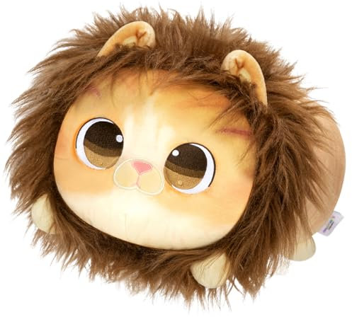 Mewaii Oreiller en Peluche 40CM Stitch Coussin d'animaux Kawaii Anime Poupée Jouets Le Chat à tête de Lion de Câlin Doux Confort Noël Décoration Cadeau pour Enfants Filles Garçons
