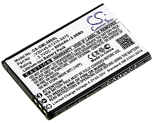 800mAh / 2.96Wh Ersatzakku kompatibel mit Gigaset GL390, GL590, V30145-K1310-X470